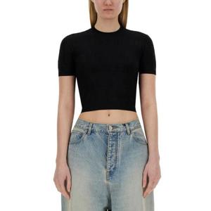 발렌시아가 여성 블랙 크롭 니트 788572_T52121000