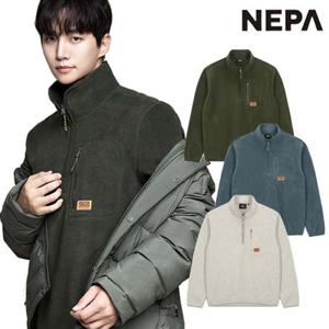 [네파]7K75464 남성 간절기 가을 겨울 등산 캠핑 플러피 플리스 하프 집업 긴팔 티셔츠
