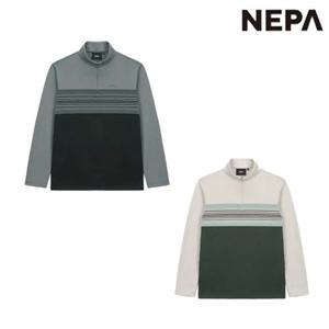 [네파]7K75413 남성 겨울 등산 캠핑 스트라이프 패턴 기모 긴팔 집업 티셔츠