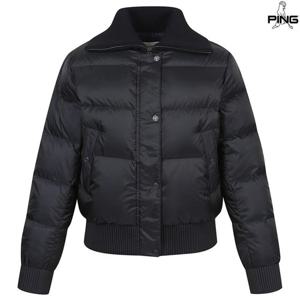 [핑골프][양말증정]여성 니트 카라 구스 다운 점퍼 121D4JP384_NA