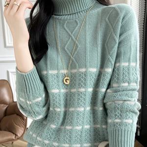 [리빌모아]여자 꽈배기 터틀넥 스웨터 니트 JSW-KNW-SP0000CTM-