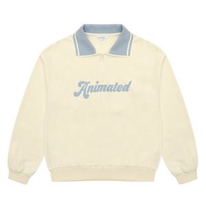 [에꼴리에]반집업 배색카라 맨투맨티 24D1459