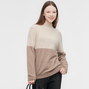 [링스골프]여성 블럭니쥬조직 스웨터 L21D4SR162_BP