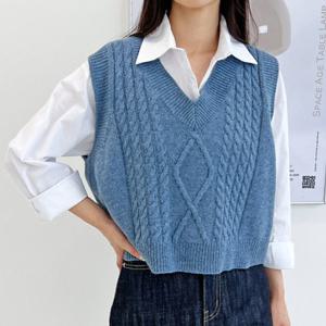 [리빌모아]여자 신상 베스트 가을 보들 니트 조끼 DJW-SKA-SCAT1