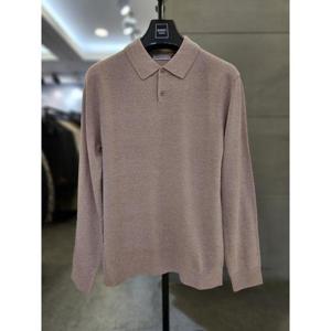 바쏘옴므 세이브존03 바쏘옴므 25S/S 핑크 면 혼방 베이직 카라 티셔츠 WSAGZ1WT24APKA