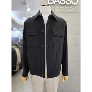 바쏘옴므 세이브존03 바쏘옴므 25 네이비 면 혼방 오버 핏 트러커자켓 WSAGZ1JS11A