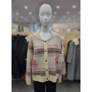 [플라스틱아일랜드]숄카라 토끼 자카드 가디건 PQ4KG661_DJ