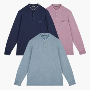 [크로커다일남성]자카드조직 차이나 카라 티셔츠 CDAAATS1481_JJ