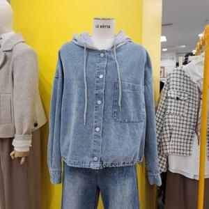 르피타 DP01 코튼후드 데님재킷 L255UDO352