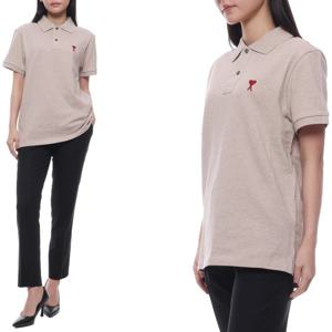 [아미] 24SS 여성 하트 로고 폴로 반팔티셔츠 (UPL001 760 2712 W 24S)