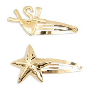 생로랑 골드 스타 하트 쉐이프 메탈 헤어 클립 823457 Y1500 80