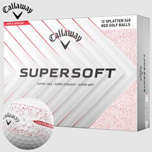 캘러웨이 정품 슈퍼소프트 25 레드 스플래터 2피스 12구 골프공 2025