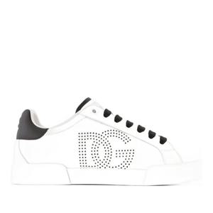 돌체앤가바나 화이트 스무스 가죽 스니커즈 CK2324AV066 89697