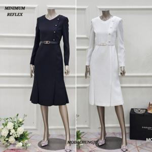 [미니멈]MD 모던 페미닌 브이넥 원피스  MD MXBAWO3230 MD_CJ