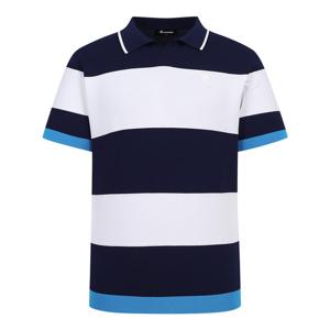 [레노마골프] 남성 스트라이프 패턴 카라 반팔 니트 RMSPN2203-915