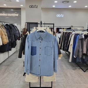 [ab.f.z]AFZ5NB31/봄 주머니 포인트 루즈핏 데님 셔츠_IC