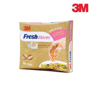 3M 후레쉬 장갑 200매 위생 비닐장갑 주방장갑 일회용품 일회용장갑 주방용품 일회용품기타 주방일회용품