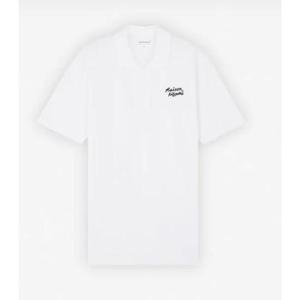 메종키츠네 폴로 티셔츠 MM00201KJ7010M186 WHITE BLACK DOM