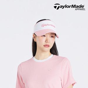 [테일러메이드] 여성용 골프 모자 25년 S S 여성용 골프 컬러블럭 리본 바이저 TWHVO6624 403(핑크)