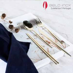 (포르투칼 벨로아이녹스) 스피릿 티타늄 샴페인 디너 수저 커트러리 4종세트 (유광) 부부수저세트 신혼부부