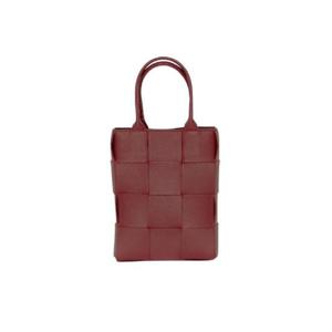 보테가 베네타 미니 레더 카세트 토트백 보르도 709341VMAY16208