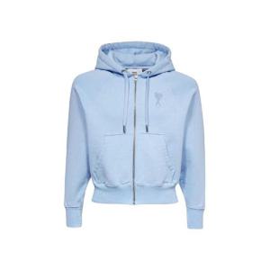 아미 스몰 하트 로고 후드 집업 스카이 블루 USW404-747-464