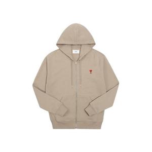 아미 스몰 하트 로고 후드 집업 베이지   21FW A21HJ006-730-250