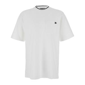 돌체앤가바나 로고 자수 크루넥 티셔츠 G8ST3Z HU7UTW0800