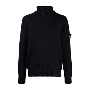 스톤아일랜드 윈터 코튼 터틀넥 니트 네이비 7915505A2 V0020