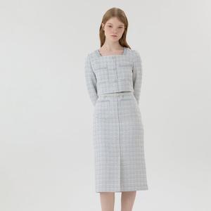 [라인]배색라인 트위드 롱원피스 (NWOPOJ04)