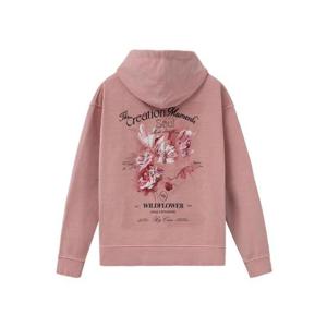 우영미 플라워 다잉 후드 티셔츠 핑크   25SS W251TS36762P