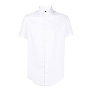 엠포리오아르마니 화이트 클래식 칼라 반팔 셔츠 8N1C91 1NI9Z0