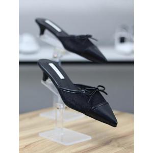 바이로쏘 세이브존06 레이스 콤비 포인티드 캡토 4cm 뮬 샌들 (BY)25S125J92BC2