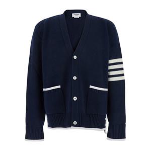 톰브라운 네이비 스트라이프 슬리브 가디건 MKC608A Y1029415