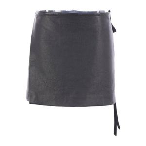 앤드뮐미스터 블랙 가죽 랩 미니 스커트 B0012384 LT038099