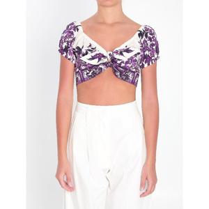 돌체앤가바나 마요리카 프린트 크롭 탑 F7AV0T HH5EP I13TN