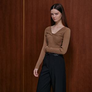 [에고이스트]꼬임 포인트넥 골지 슬림 PO(EQ4KL165)