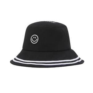 [파리게이츠] (521E3CP006)여성 스마일 배색 라인 오픈 버킷햇