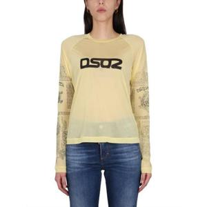 디스퀘어드2 긴팔 티셔츠 S72GD0449 S24492170 YELLOW