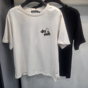 [나인마이너스투]리트머스 여성 낙서자수 반팔 LO2TF264_SC