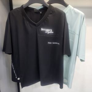 [나인마이너스투]리트머스 여성 V넥 언발란스 반팔 LO2TF248_SC