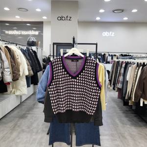 [ab.f.z]AFZ1HW39/브이넥 루즈핏 니트 숏 가디건_IC