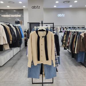 [ab.f.z]AFZ1HY32/끈 넥라인 니트 숏 가디건_IC