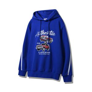 [지프]JP1THU031 체로키)테이프 배색 후드 블루 티셔츠(셋업)_SC