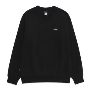 내셔널지오그래픽 N253USW901 라르가 헤비웨이트 세미오버핏 맨투맨 BLACK
