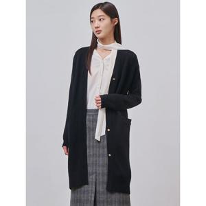 [빈폴레이디스]캐시미어 혼방 롱 카디건 블랙 (BF4X5AC035)