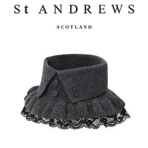 [세인트 앤드류스] 여성 캐시미어 레이스 헴 넥워머(821E3AC258)