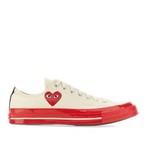 꼼데가르송 하트 프린트 로우탑 러버 솔 플랫 스니커즈 P1K123_