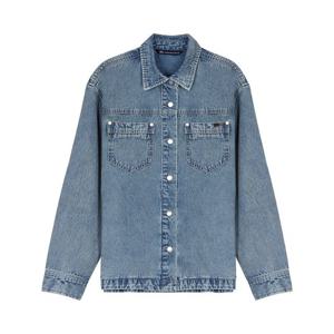 [뱅뱅]여성 데님 오버핏 셔켓 남방 (NSLD63)
