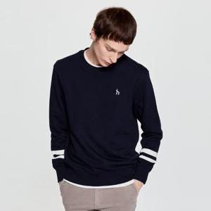 헤지스  25FW  남성 소매블럭 캐주얼 맨투맨티셔츠 HZTS5D344N2